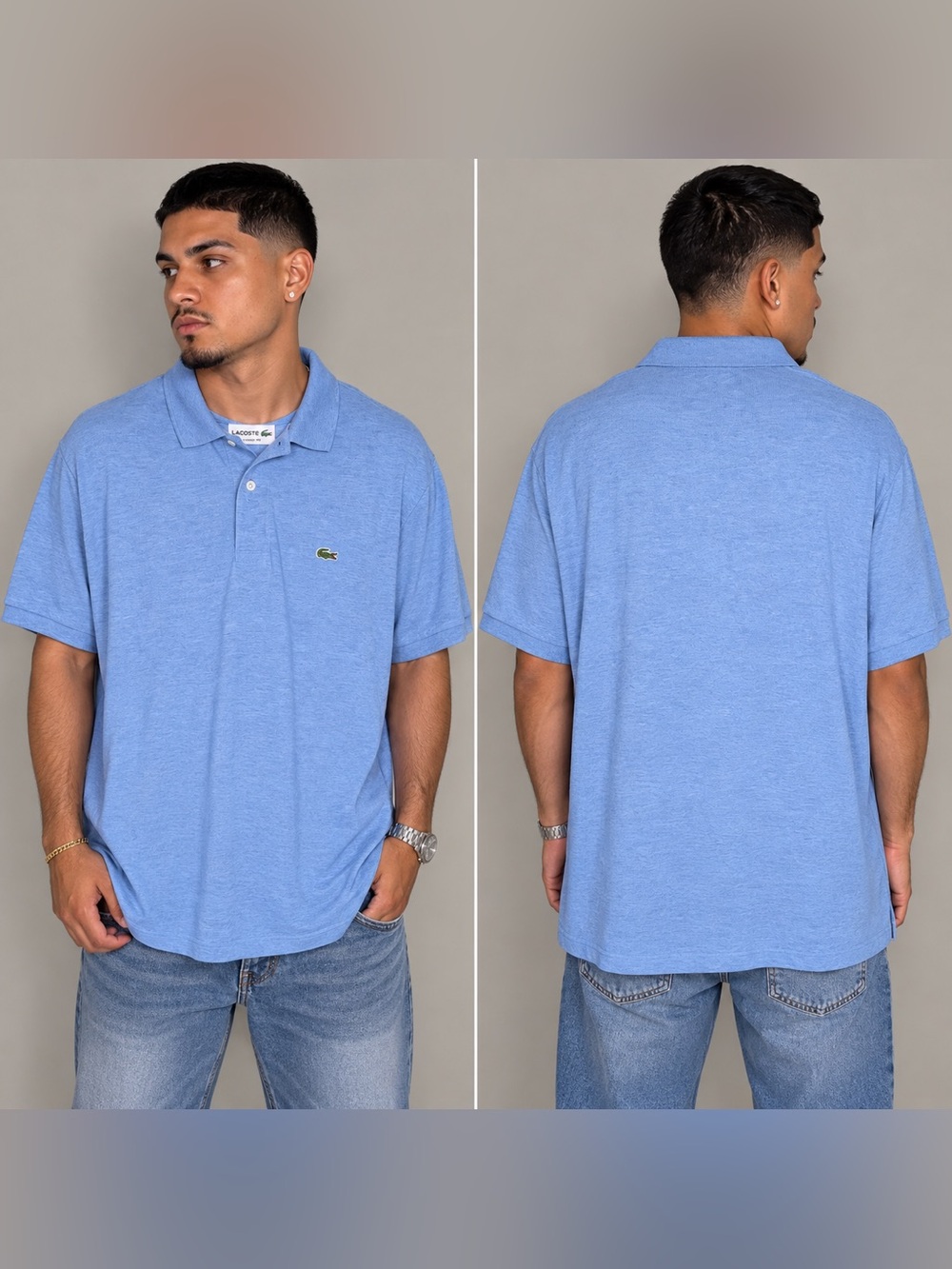 XL Lacoste Men's Classic Fit Heathered Pique Polo Shirt